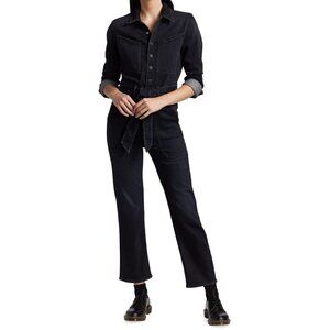 Mother Double Slant Denim Jumpsuit  Size X-Small Color Thunder Road